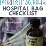 Items for simple printable hospital bag checklist