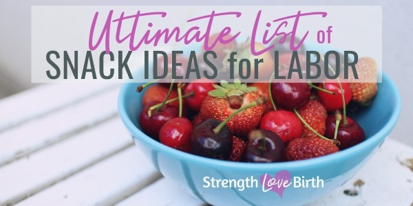 Fresh berries in blue bowl-perfect snack for labor