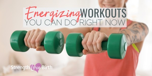 Woman doing quick energizing workout at home